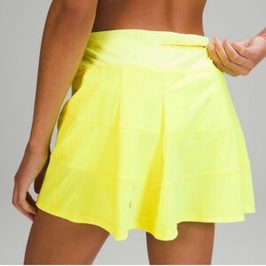 Lululemon Highlighter Yellow Pace Rival Skirt!!!! Like new!!!